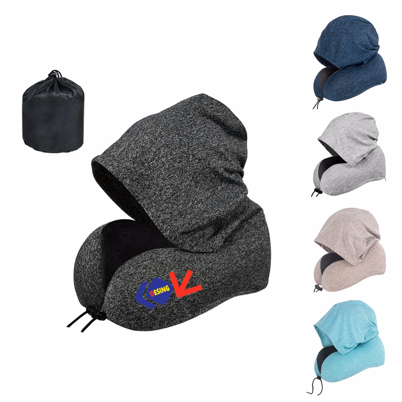 Memory Foam Hooded Travel Neck Pillow