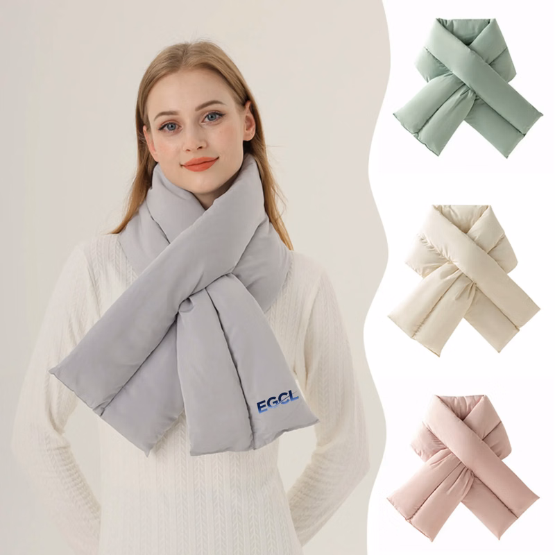 Double Check Feather Silk Cotton Scarf