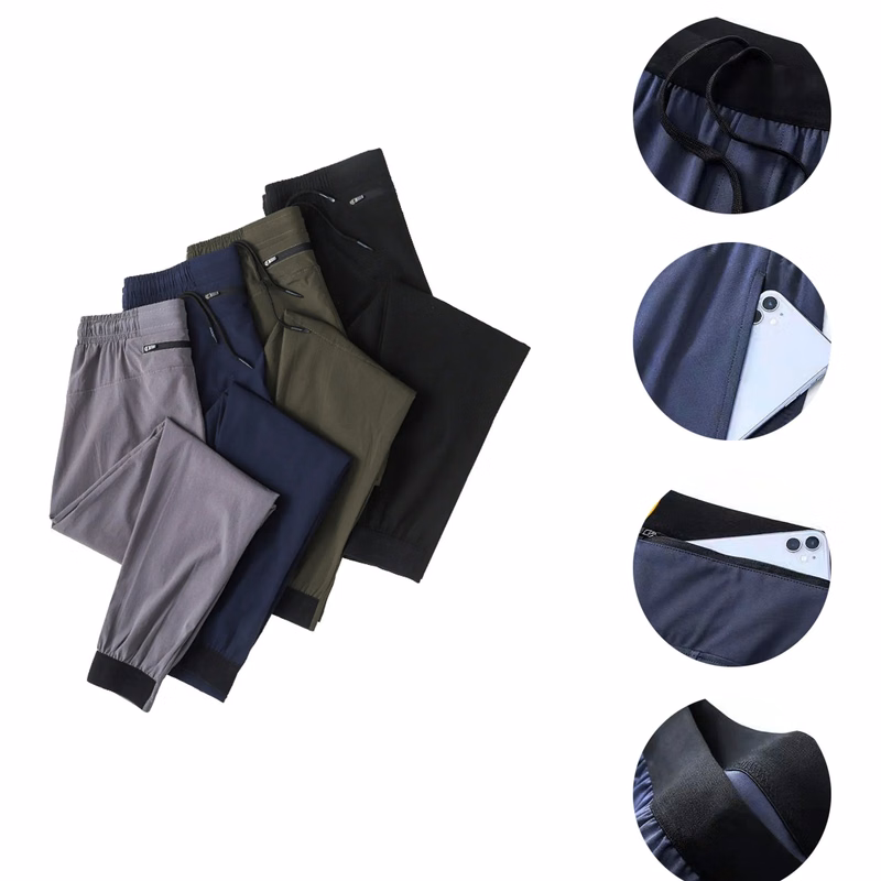 Adjustable Hood Sweat Pants With Logo For Sport, Gym