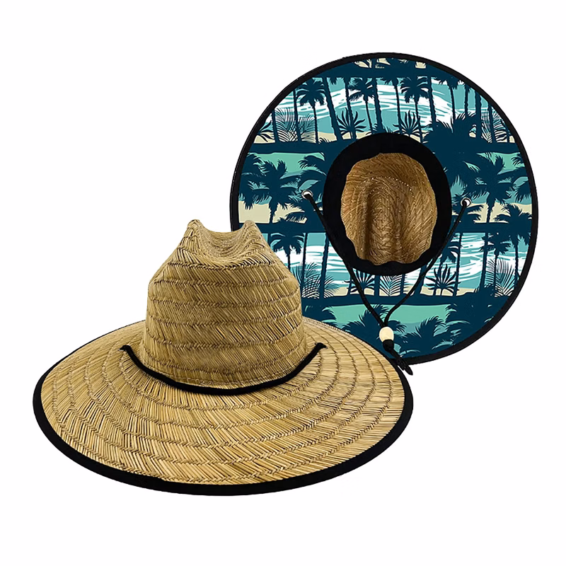 Sustainable Outsider Lifeguard Wide Brim Straw Cap Hat