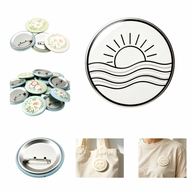 1 Inch Custom Round Metal Pin Badge