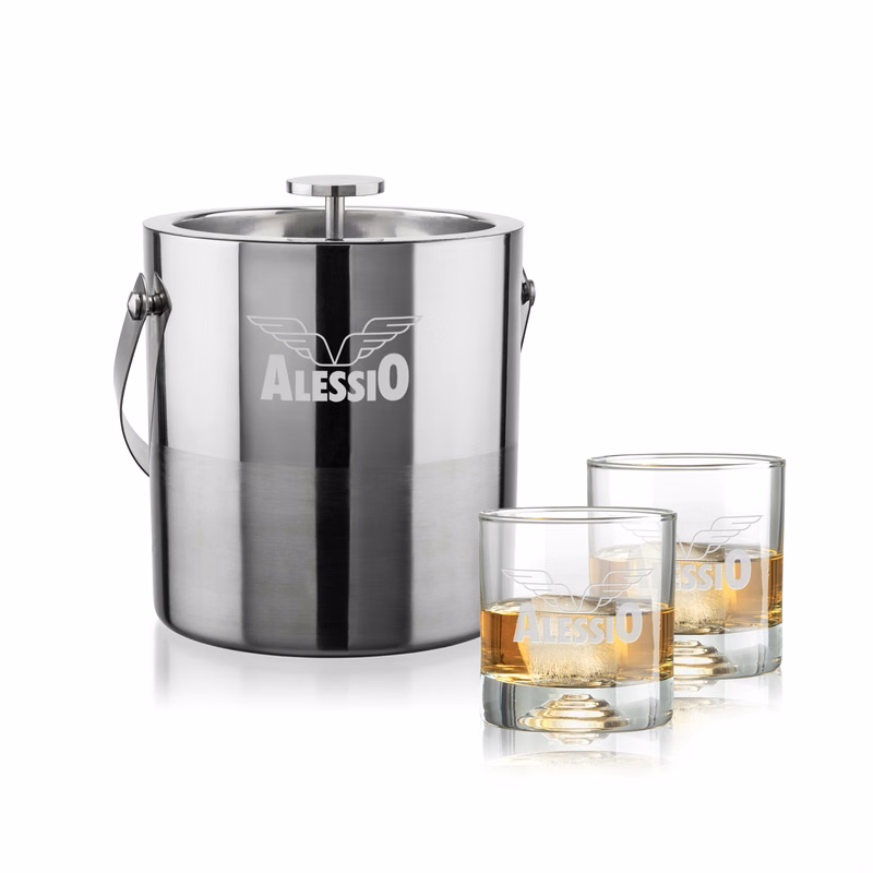 Catania Ice Bucket & Marbella On-the-Rocks Set