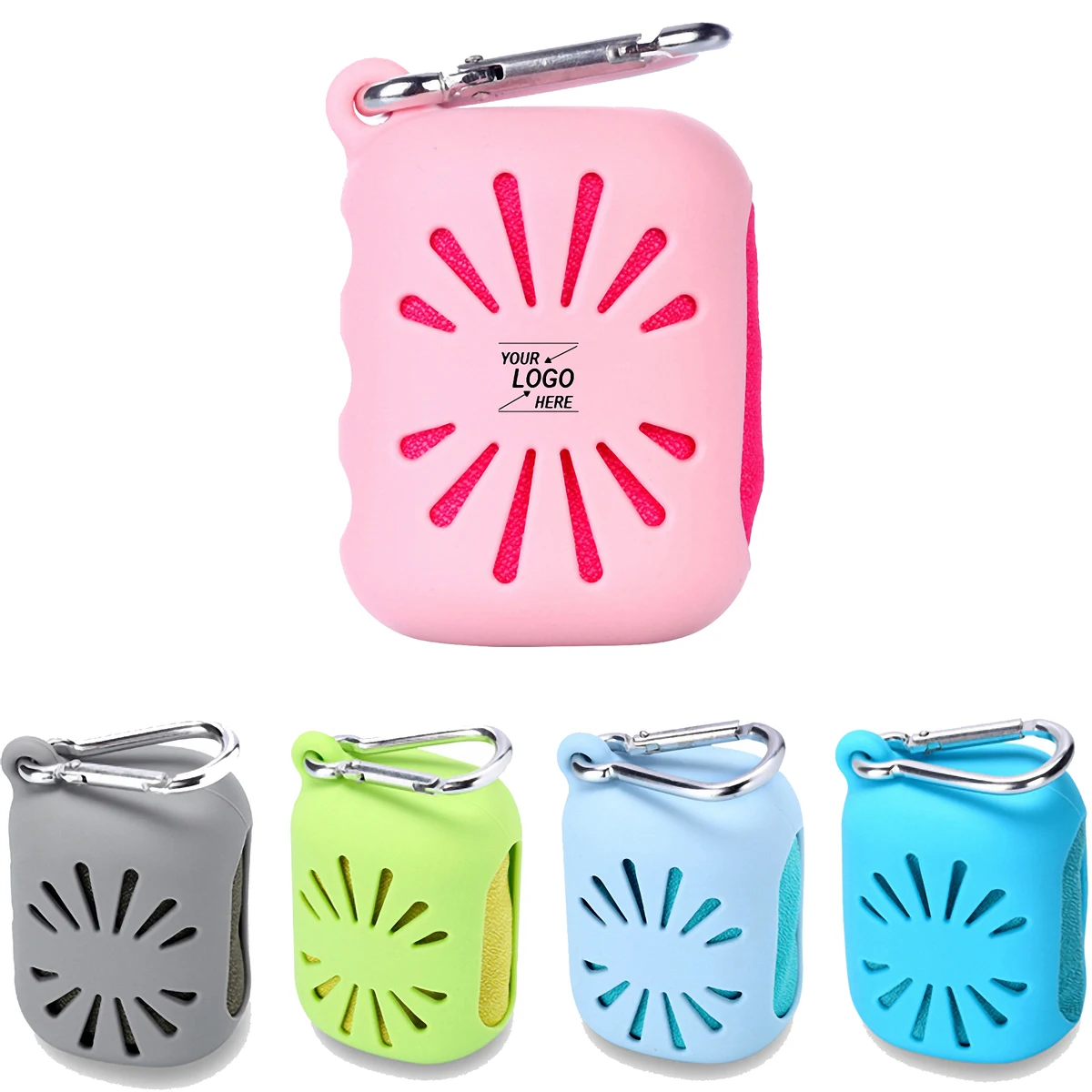 Travel Microfiber Towel with Portable Silicone Case 1