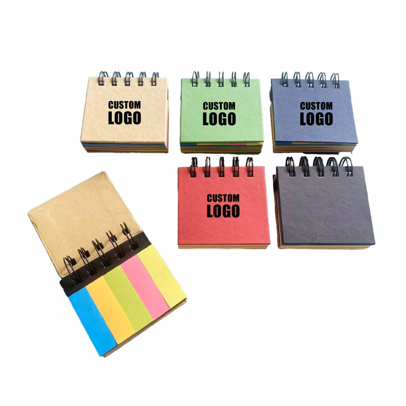 MOQ 10 pcs Mini Coil Bound Adhesive Notepad