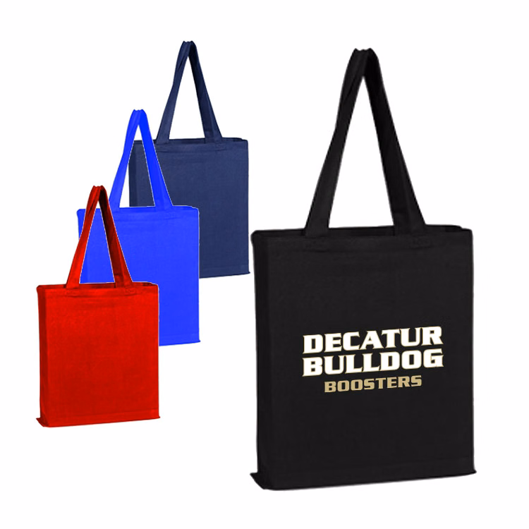12 oz. Canvas Color Tote Bag With Gusset