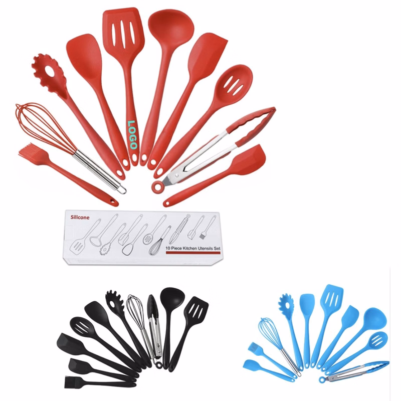 10 Pieces Silicone Kitchen Utensils
