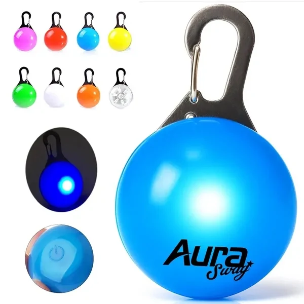 Custom LED Pet Safety Light Pendant with Clip — Waterproof Night Walk Essential 1