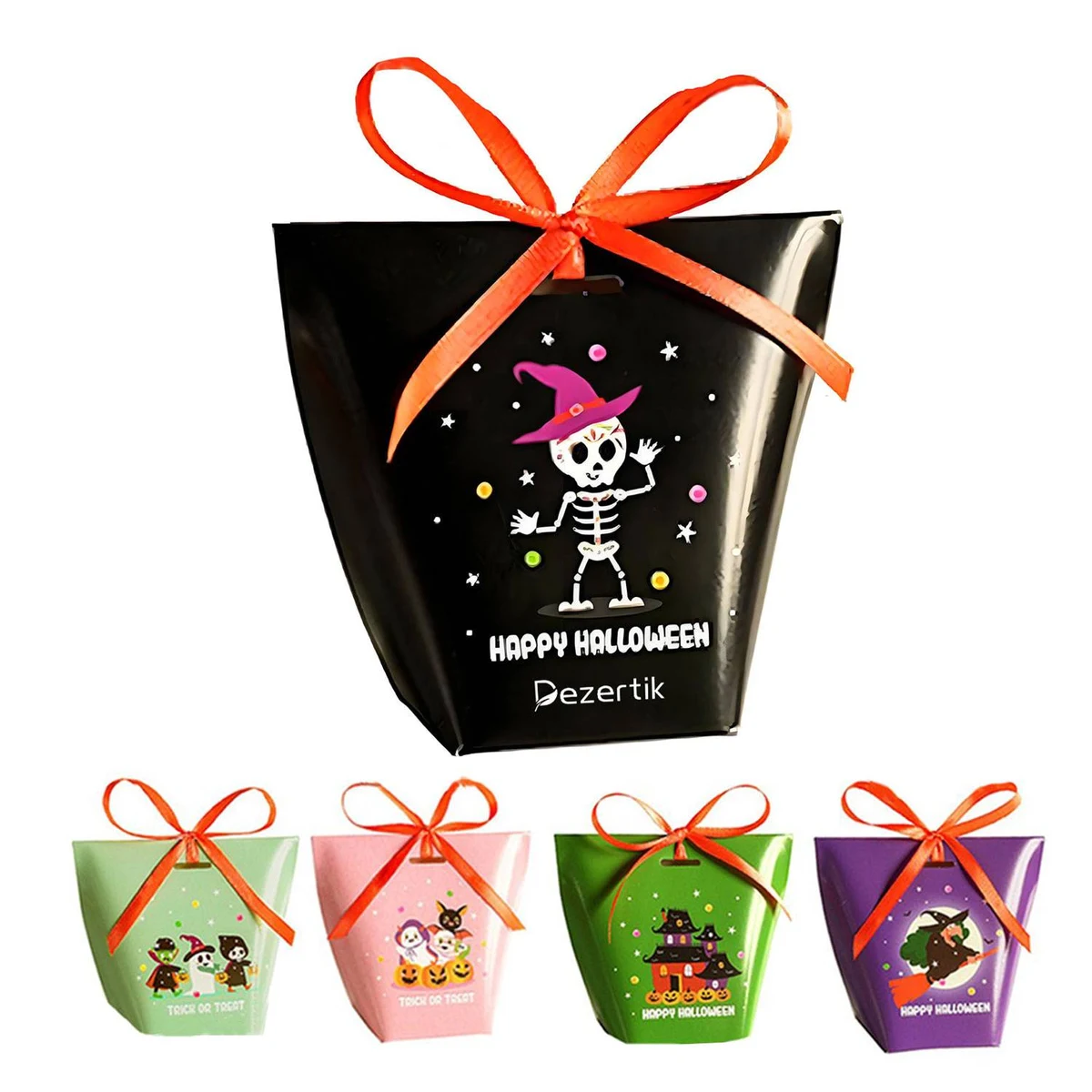 Colorful Printed Candy Box with Pumpkin Ghost Design 1