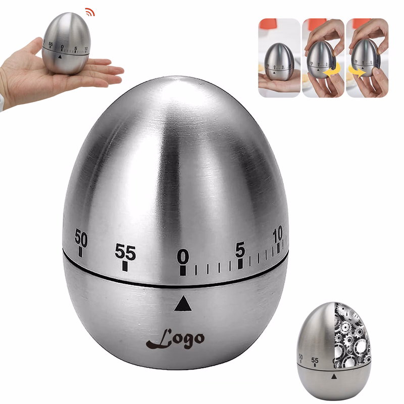 Stainless Steel Egg Type Mechanical Timer