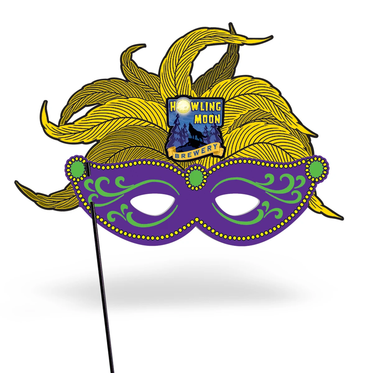 Custom Shaped/Printed Masks on a Stick 1