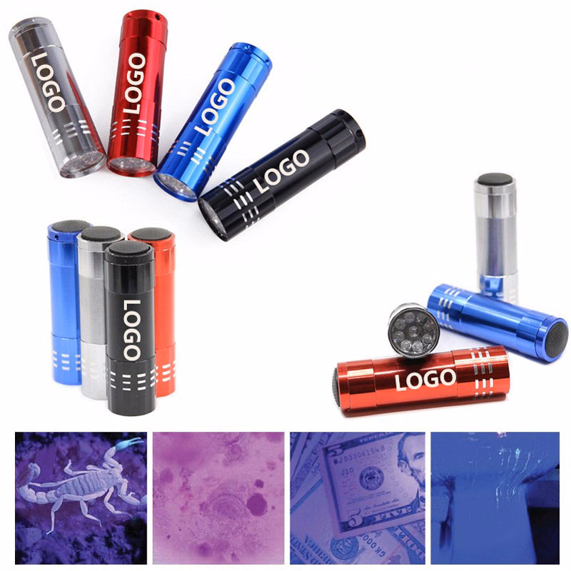 9led Ultraviolet (UV) Bill Money Detector Flashlight