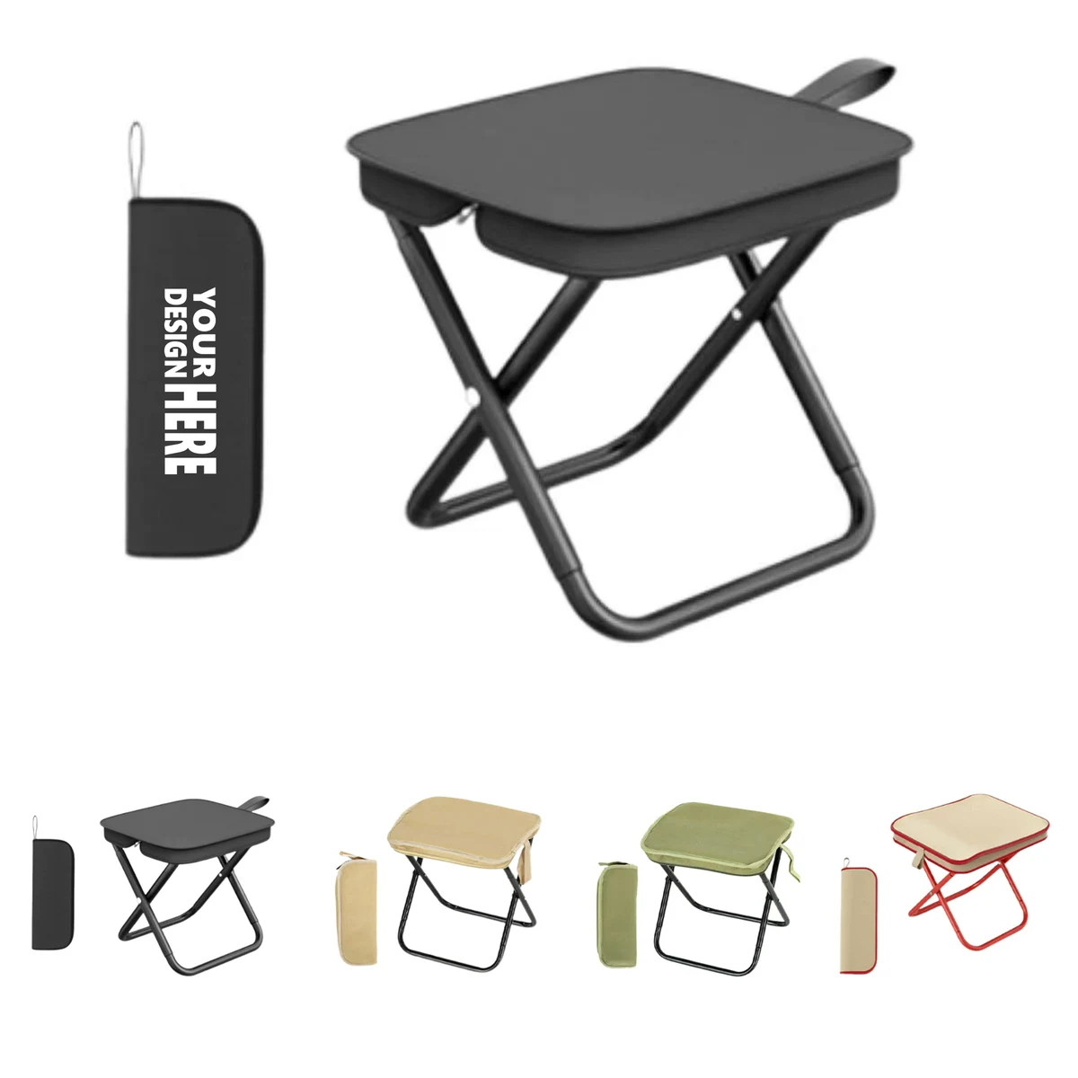 Portable Folding Stool Made of Carbon Steel 1