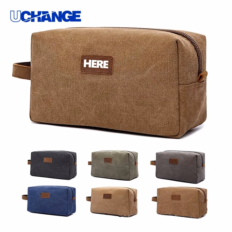Travel Washed Canvas Toiletry Bag Organizer