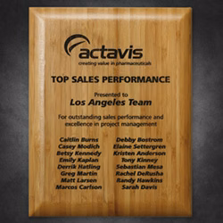 Bamboo Laser Plaque