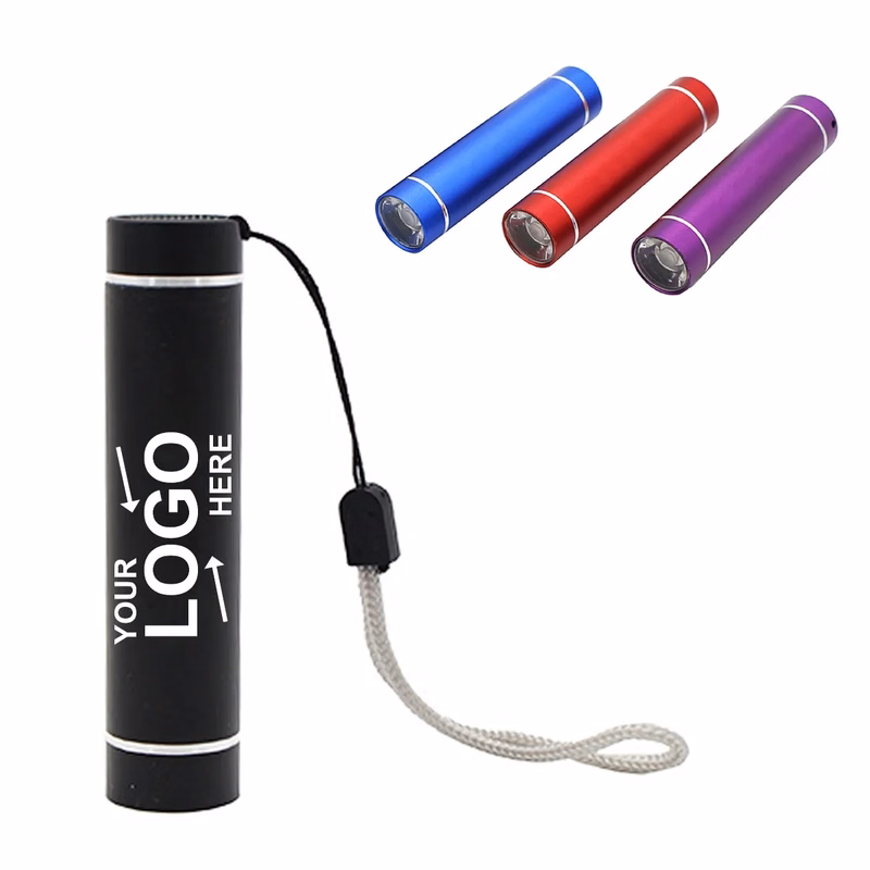Alloy Led Flashlight With Strap