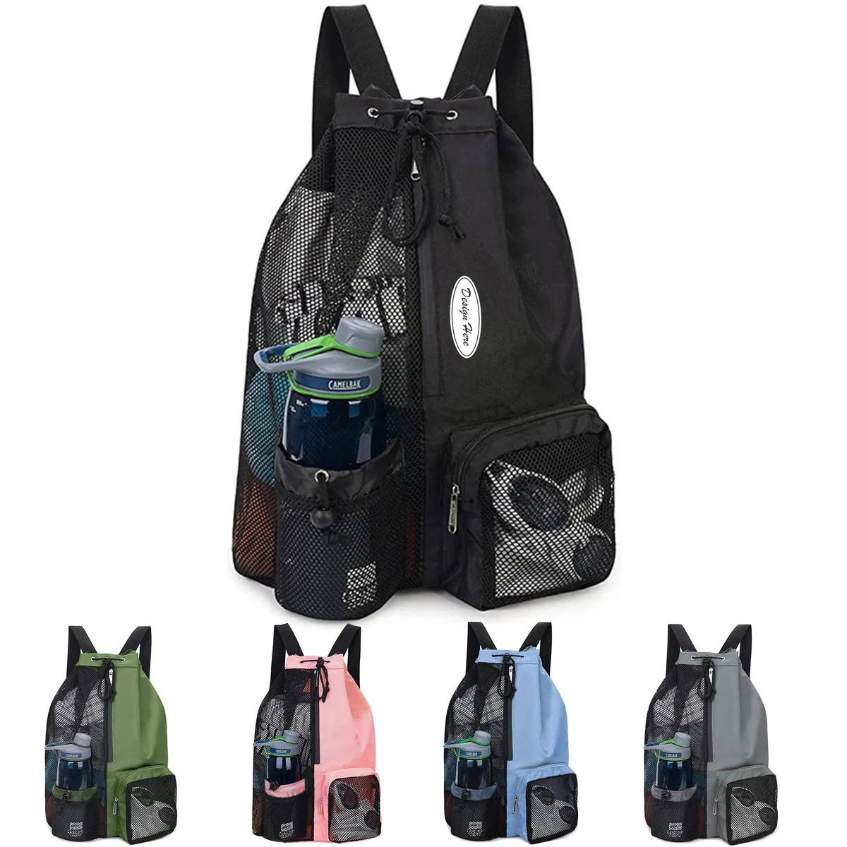 Mesh Sports Drawstring Backpack 1