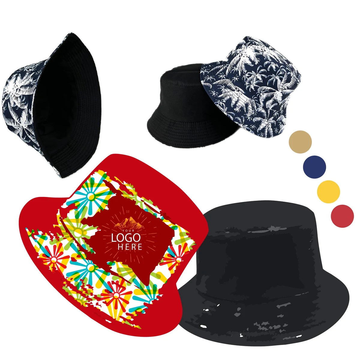 Full Color Polyester Sublimation Bucket Hat 1