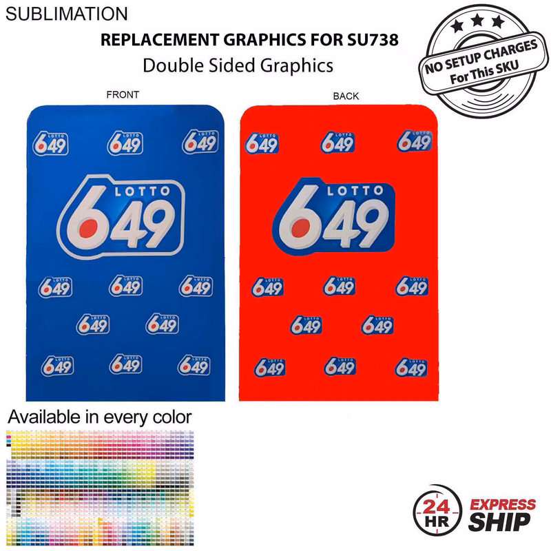 24Hr Express Ship -Replacement Graphics Double Sided 5'W x 90"H EuroFit Tension Fabric Slip on cover
