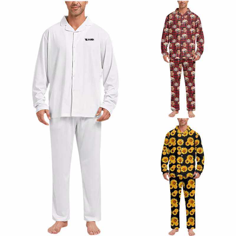 Custom 3D Printed Long Sleeve Pajama Set