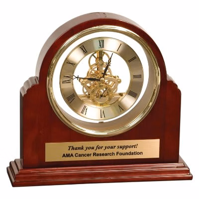 9 1/4" x 9" Rosewood Grand Piano Step-Arch Clock