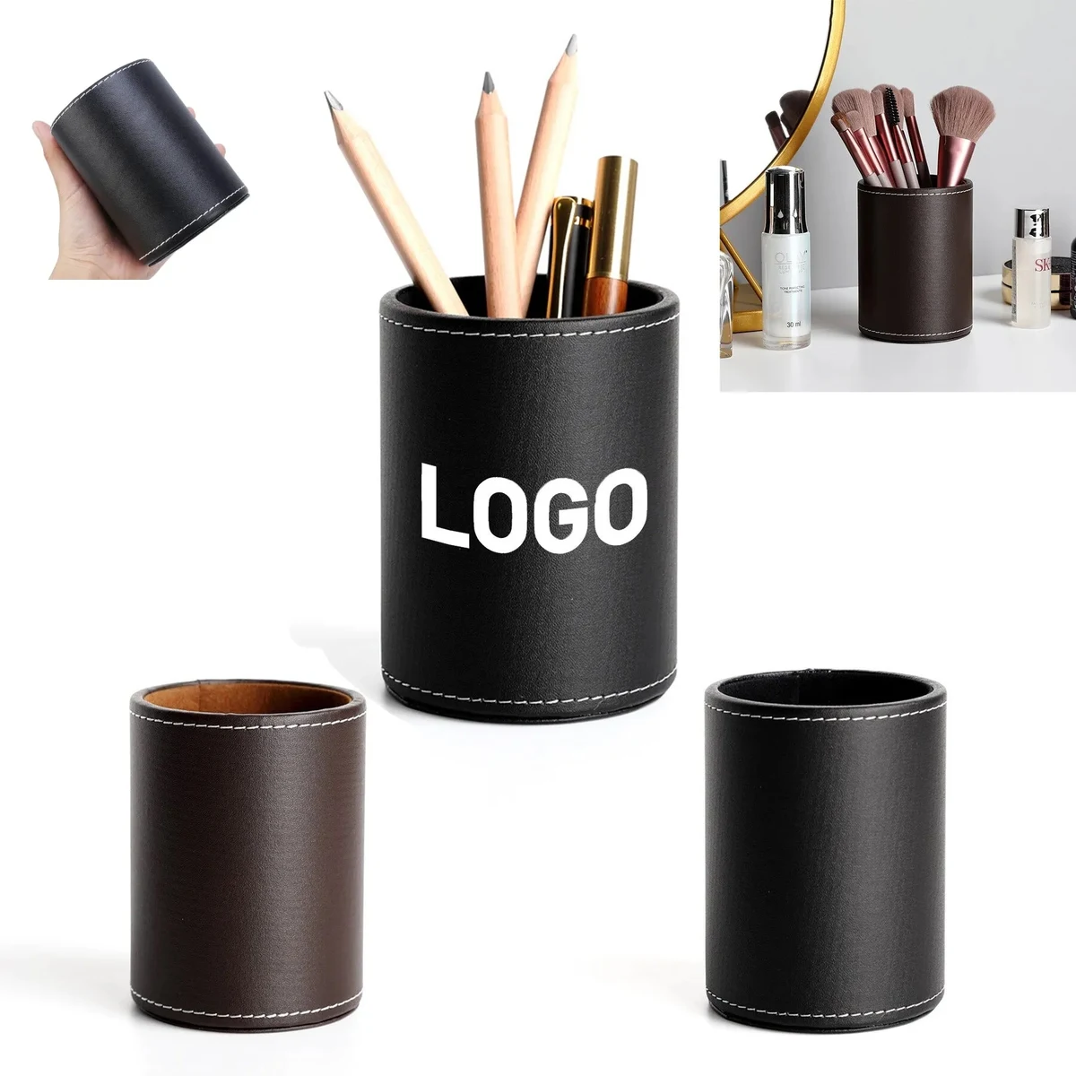 Pen And Makeup Canister Desktop Organizer 1