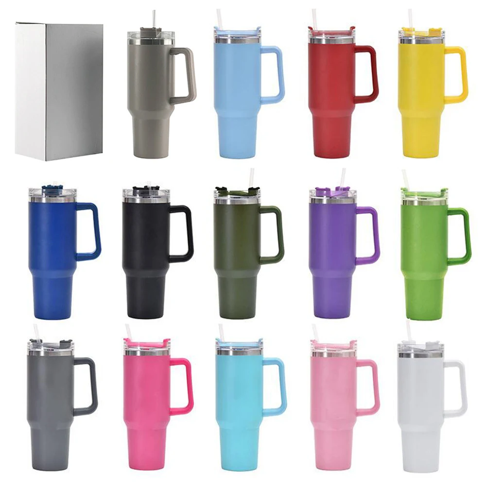 40 Oz Vacuum Tumbler w/ Handle 1