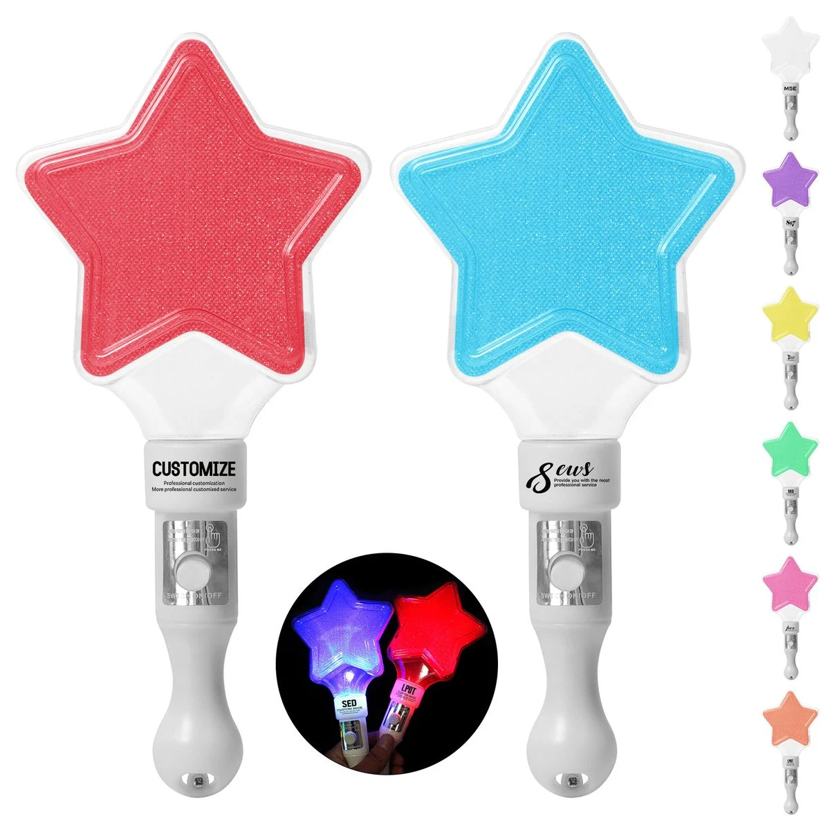 LED Flashing Satr Shape Sticks 1