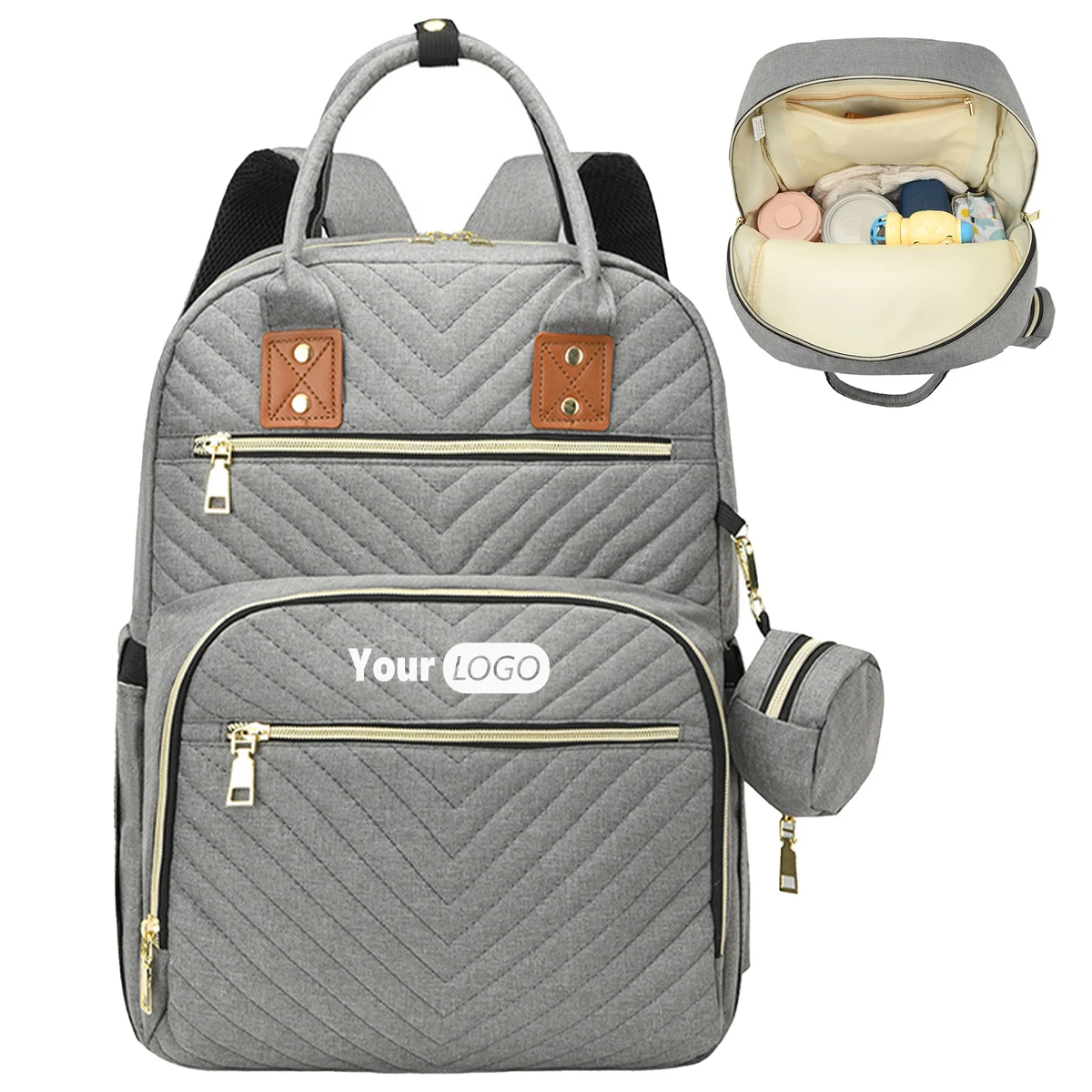 Nylon Cloth Multi-Functional Diaper Bag And Backpack ?C Ideal For Travel 1