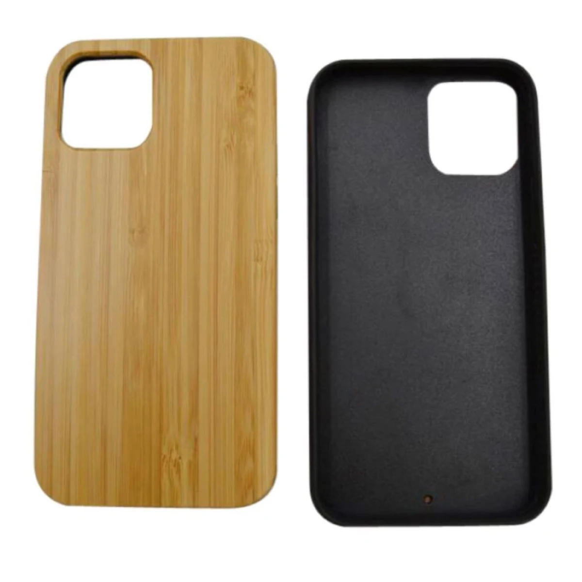 iPhone 12 Pro Max Bamboo Wood Case w/TPU Edges 1