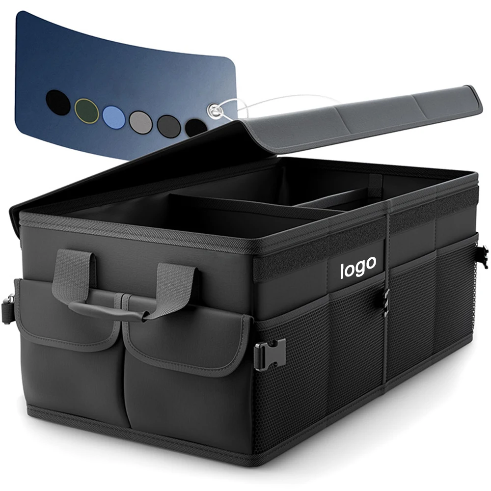Collapsible Car Trunk Organizer - Foldable Storage Box with Adjustable Dividers 1