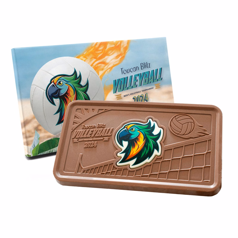 Mighty 8oz. Engraved Combo Chocolate Bar with Classic Custom Packaging