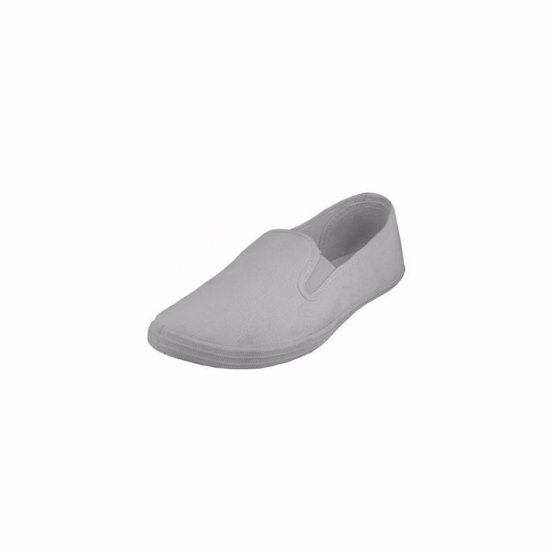 Youth Canvas Slip-On Shoes - White Size 11-3 Age 4-8 Years