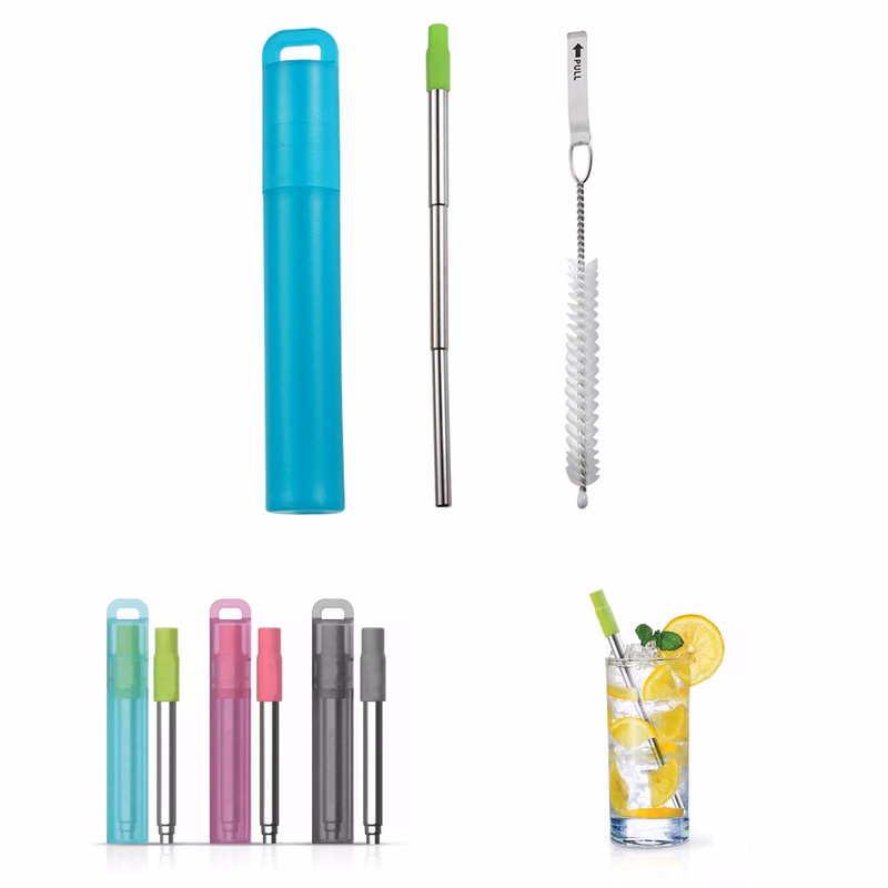 Reusable Stainless Steel Collapsible Straw