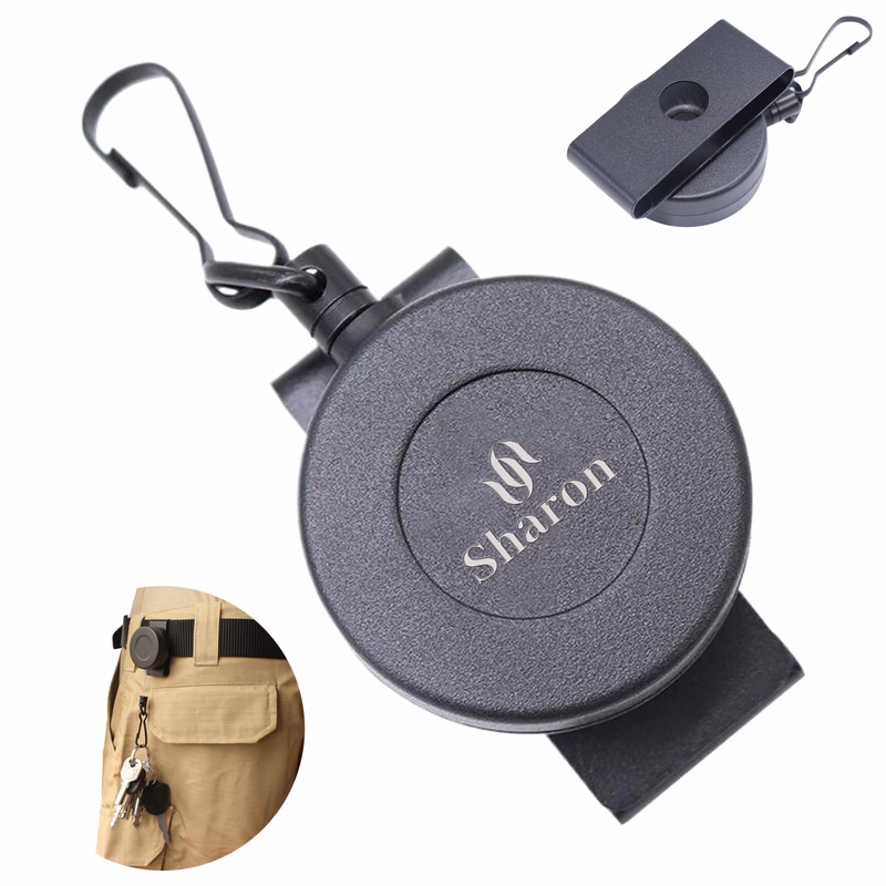 Retractable Badge Holder with Rotating Belt Clip
