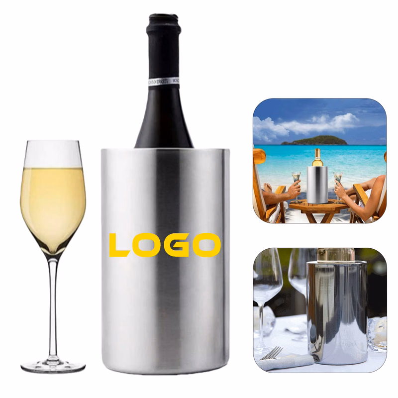 Stainless Steel Double Wall Wine Bottle Cooler Bucket