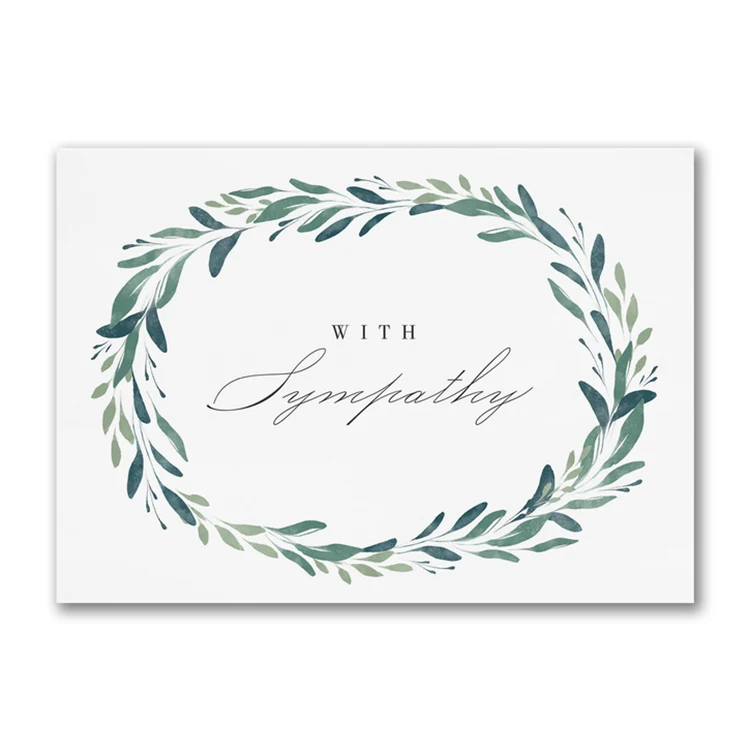 Greenery Remembrance Sympathy Card 1