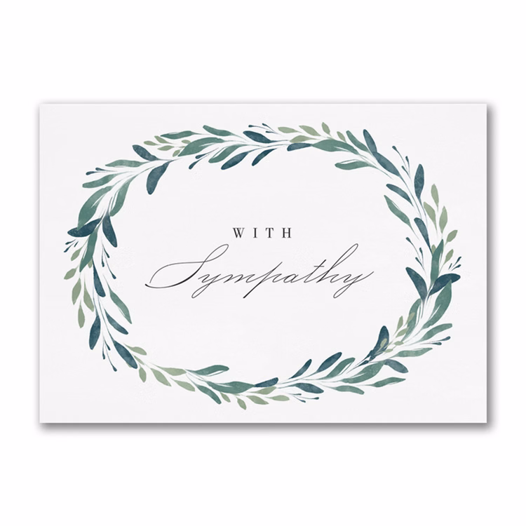Greenery Remembrance Sympathy Card