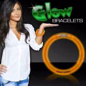 Orange 9" Single Color Superior Light Up Glow Bracelet
