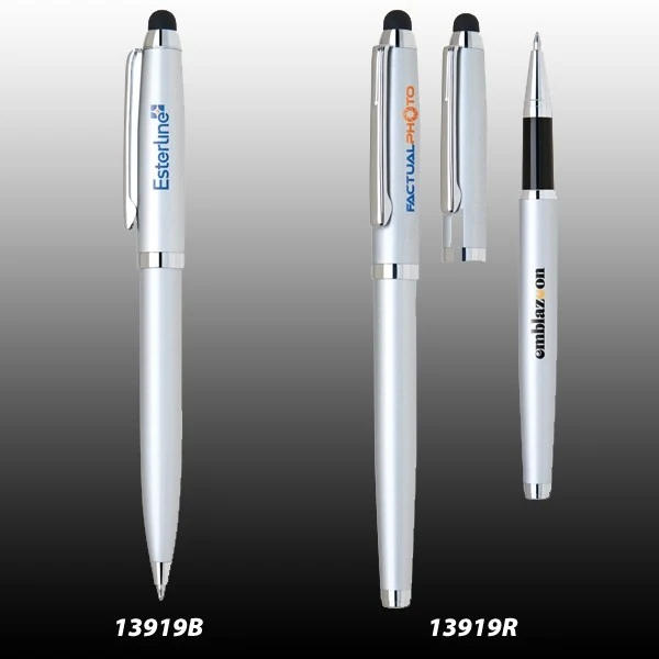 Satin Chrome Plated Brass Ballpoint Pen 1