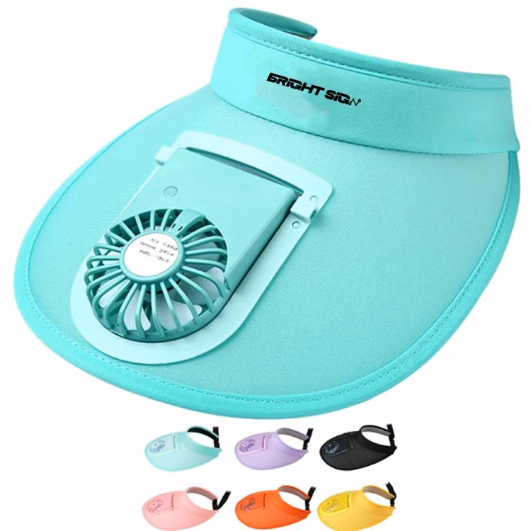 USB Fan Sun Visor Hat
