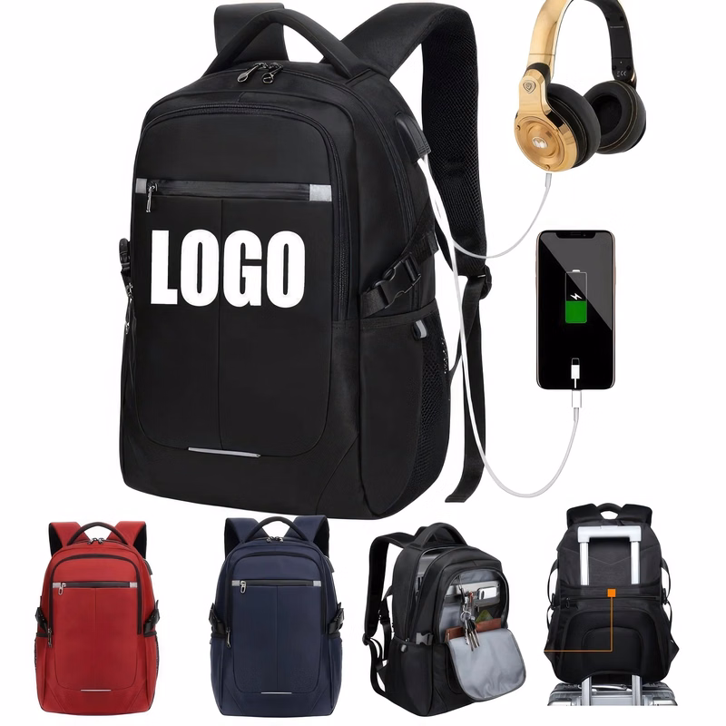 Business Travel School Laptop Backpack with USB Port