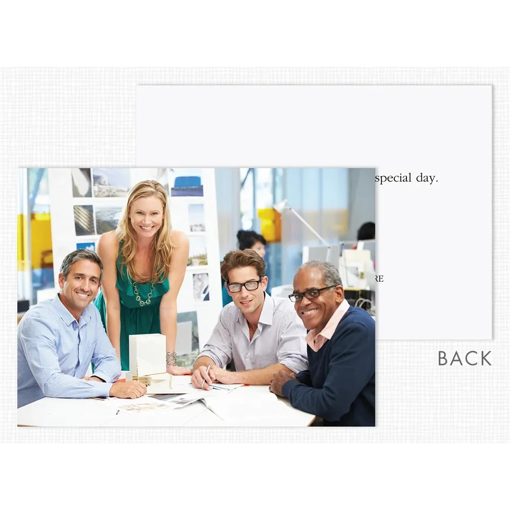 Custom Greeting Card (Horizontal, Deluxe Size, Flat) 1