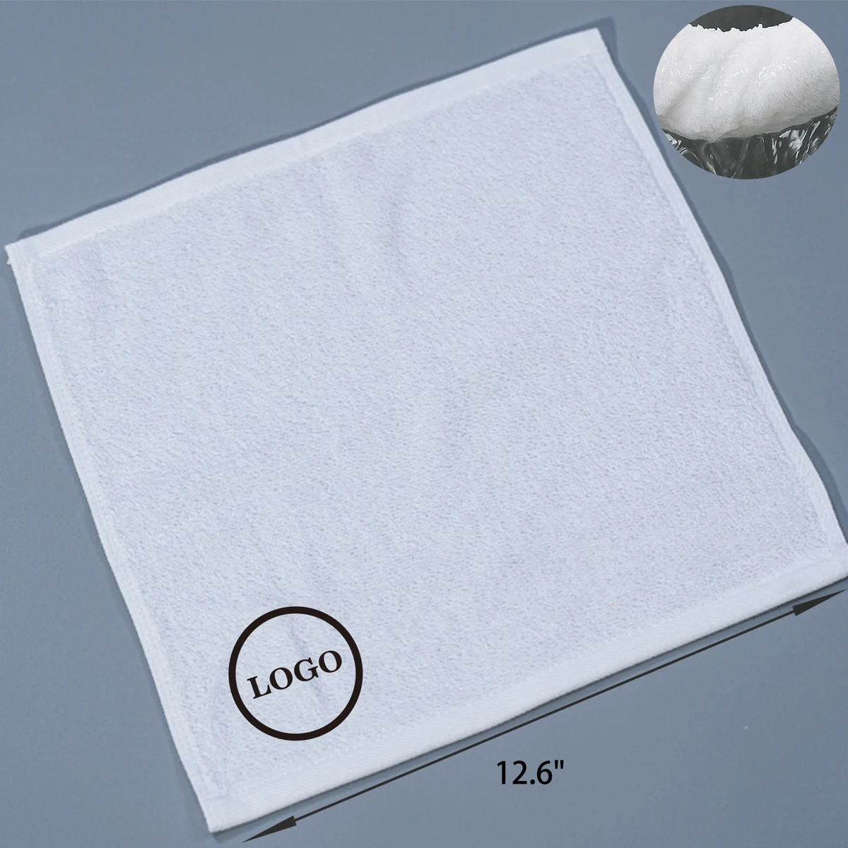 Stylish 12x12In Cotton Hotel White Towels 1