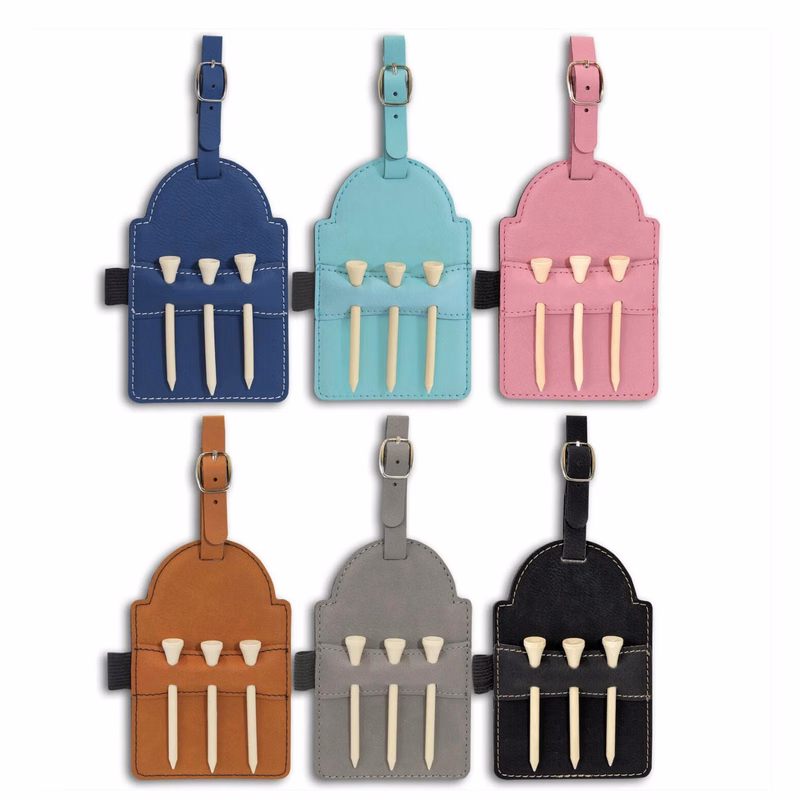 PU Leather Golf Tee Bag Tag
