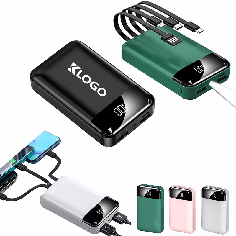 10000mAh Power Bank With Cables