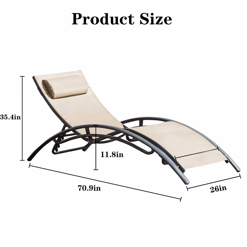 One Outdoor Patio Chaise Lounge Chairs