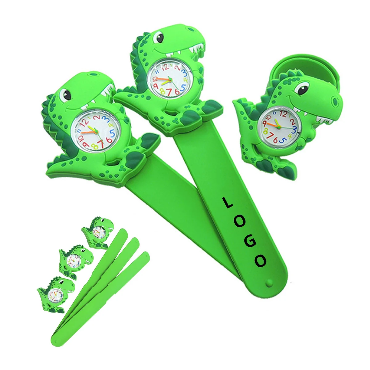 Cute Dinosaur Cartoon Silicone Slap Watch 1