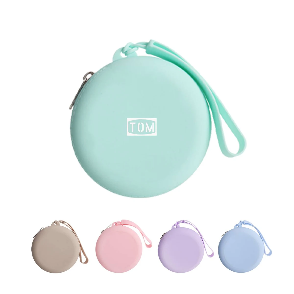 Minimalist Circular Silicone Macaron Mini Coin Bag 1