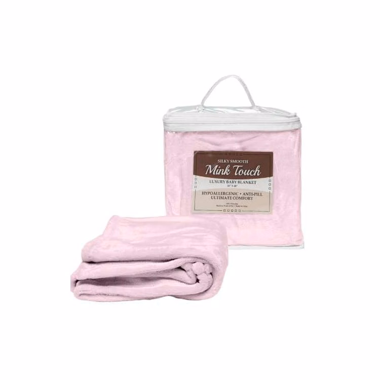 30"x40" Mink Touch Luxury Baby Blanket - Pink