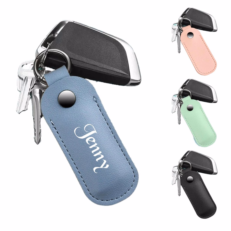 PU Leather USB Cable Organizer Keychain